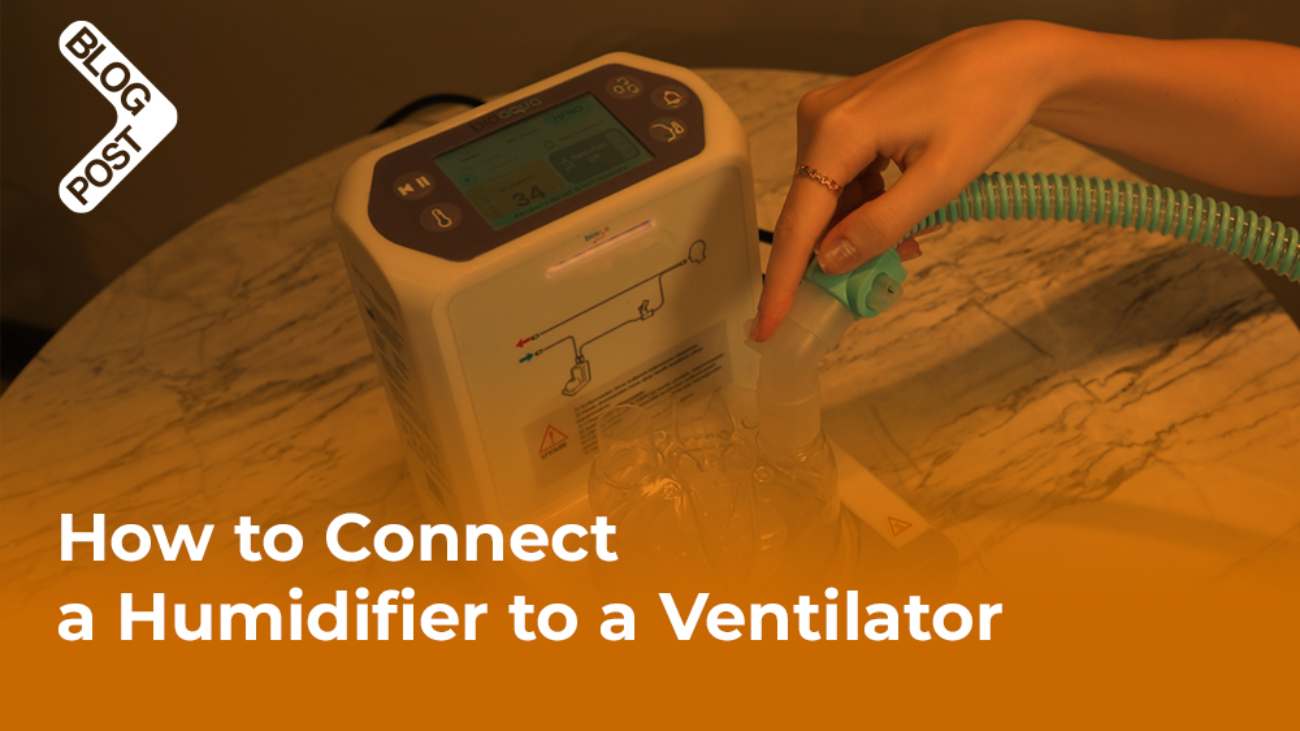 Connecting a humidifier to a ventilator for optimal airway humidification.